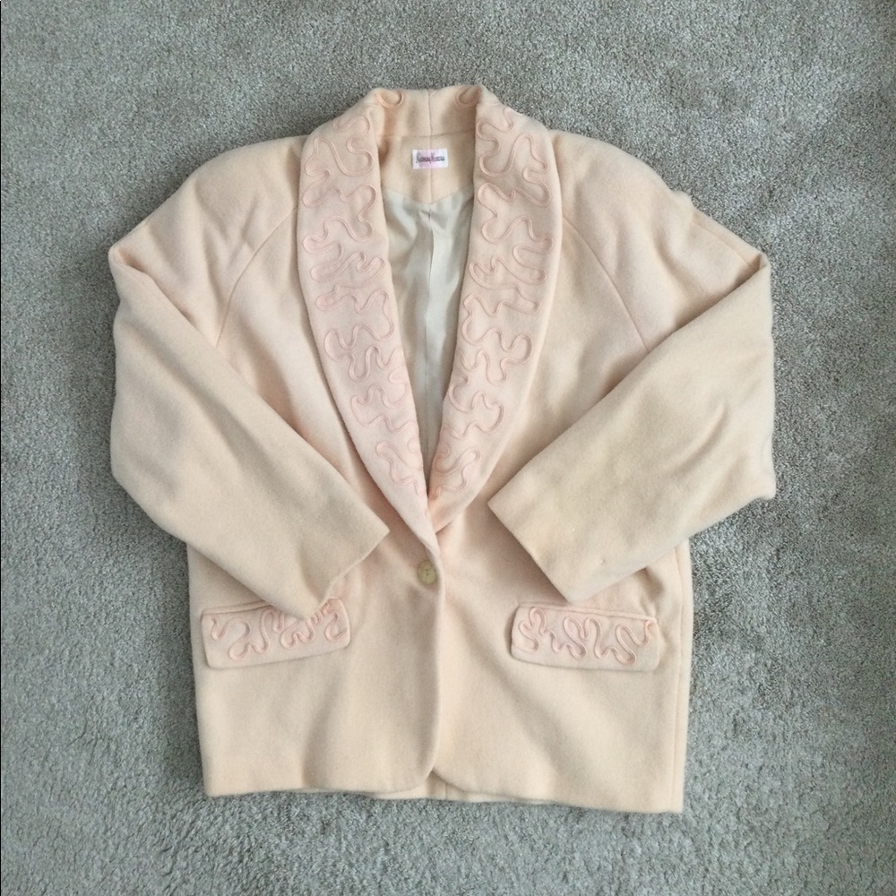 Neiman Marcus wool blazer jacket size M pink brand new